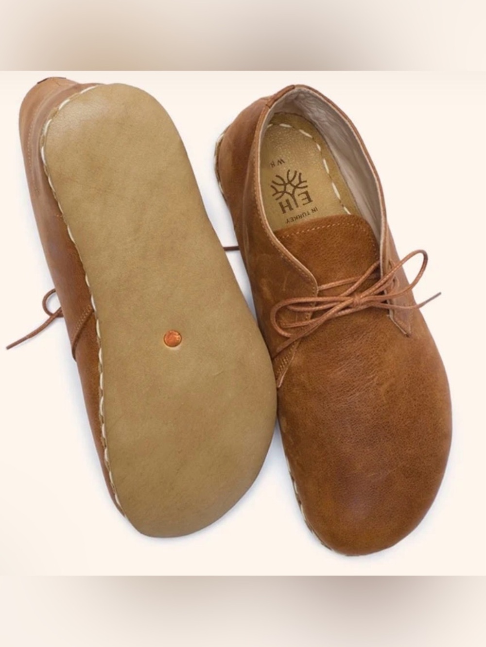 Earthing Harmony honey brown leather barefoot chukka boots wide toe box barefoot